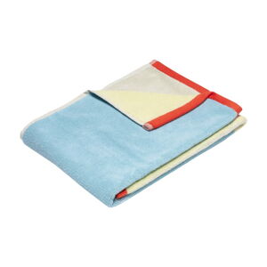 Modrý froté bavlněný ručník 50x100 cm Block – Hübsch