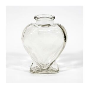 Skleněná láhev ve tvaru srdce 200 ml čirá